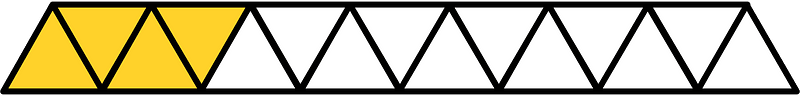 Yellow-Amber Triangles Fraction 4:15