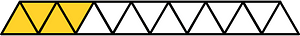 Yellow-Amber Triangles Fraction 4:15