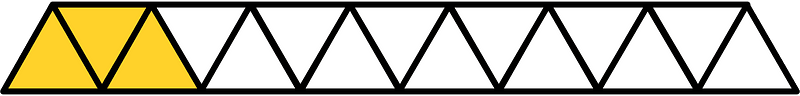 Yellow-Amber Triangles Fraction 3:15