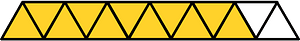 Yellow-Amber Triangles Fraction 11:13