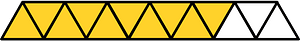 Yellow-Amber Triangles Fraction 10:13