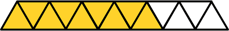 Yellow-Amber Triangles Fraction 9:13
