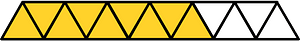 Yellow-Amber Triangles Fraction 9:13