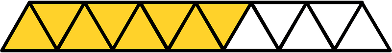 Yellow-Amber Triangles Fraction 8:13