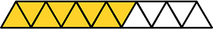 Yellow-Amber Triangles Fraction 8:13