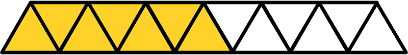 Yellow-Amber Triangles Fraction 7:13