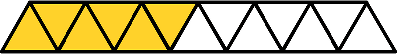 Yellow-Amber Triangles Fraction 6:13