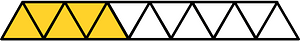 Yellow-Amber Triangles Fraction 5:13