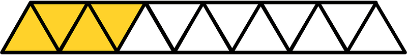 Yellow-Amber Triangles Fraction 4:13