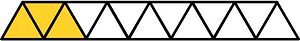 Yellow-Amber Triangles Fraction 3:13