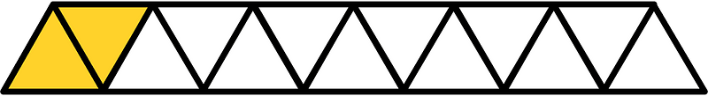 Yellow-Amber Triangles Fraction 2:13