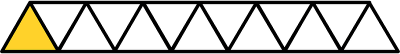 Yellow-Amber Triangles Fraction 1:13
