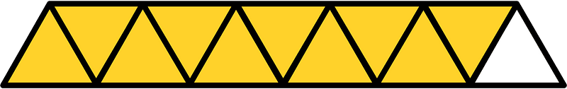 Yellow-Amber Triangles Fraction 10:11