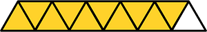 Yellow-Amber Triangles Fraction 10:11