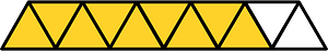 Yellow-Amber Triangles Fraction 9:11