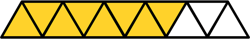 Yellow-Amber Triangles Fraction 8:11