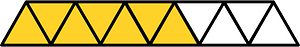 Yellow-Amber Triangles Fraction 7:11