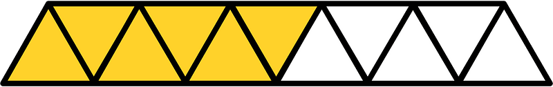 Yellow-Amber Triangles Fraction 6:11