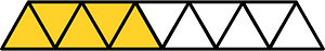 Yellow-Amber Triangles Fraction 5:11
