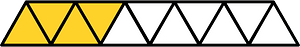 Yellow-Amber Triangles Fraction 4:11