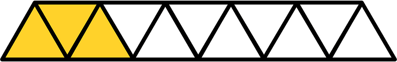 Yellow-Amber Triangles Fraction 3:11