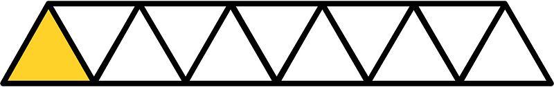 Yellow-Amber Triangles Fraction 1:11