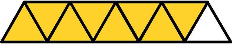 Yellow-Amber Triangles Fraction 8:9