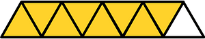 Yellow-Amber Triangles Fraction 8:9