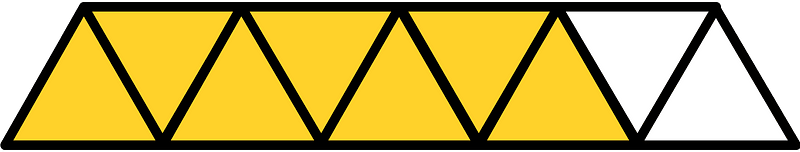 Yellow-Amber Triangles Fraction 7:9