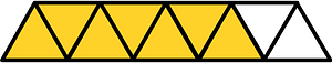 Yellow-Amber Triangles Fraction 7:9