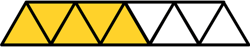 Yellow-Amber Triangles Fraction 5:9