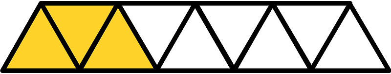 Yellow-Amber Triangles Fraction 3:9