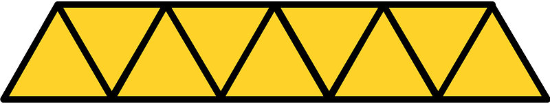 Yellow-Amber Triangles Fraction 9:9