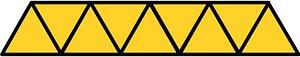 Yellow-Amber Triangles Fraction 9:9