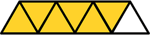 Yellow-Amber Triangles Fraction 6:7