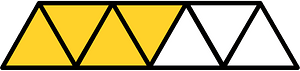 Yellow-Amber Triangles Fraction 4:7