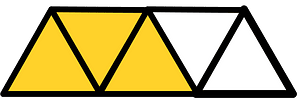Yellow-Amber Triangles Fraction 3:5