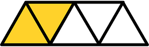 Yellow-Amber Triangles Fraction 2:5