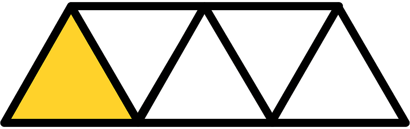 Yellow-Amber Triangles Fraction 1:5