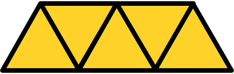 Yellow-Amber Triangles Fraction 5:5
