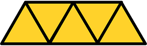 Yellow-Amber Triangles Fraction 5:5