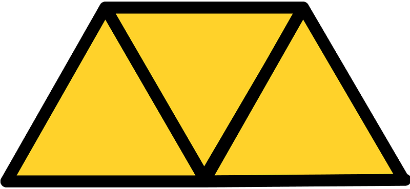 Yellow-Amber Triangles Fraction 3:3