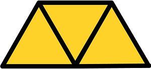 Yellow-Amber Triangles Fraction 3:3
