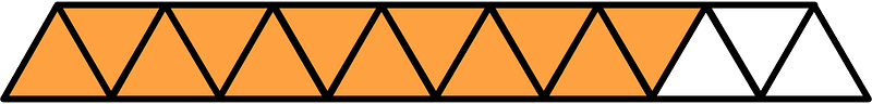 Orange Triangles Fraction 12:15