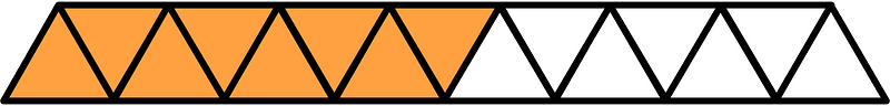 Orange Triangles Fraction 8:15