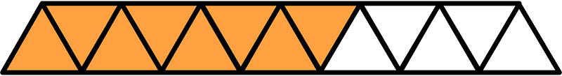Orange Triangles Fraction 8:13