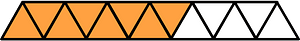 Orange Triangles Fraction 8:13