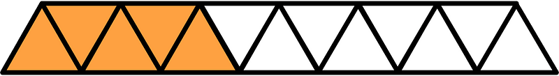 Orange Triangles Fraction 5:13