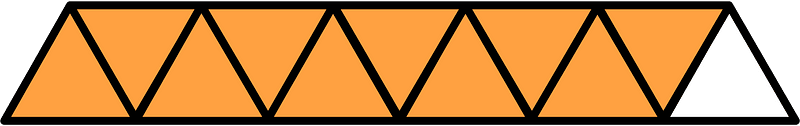 Orange Triangles Fraction 10:11