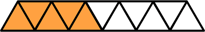Orange Triangles Fraction 5:11